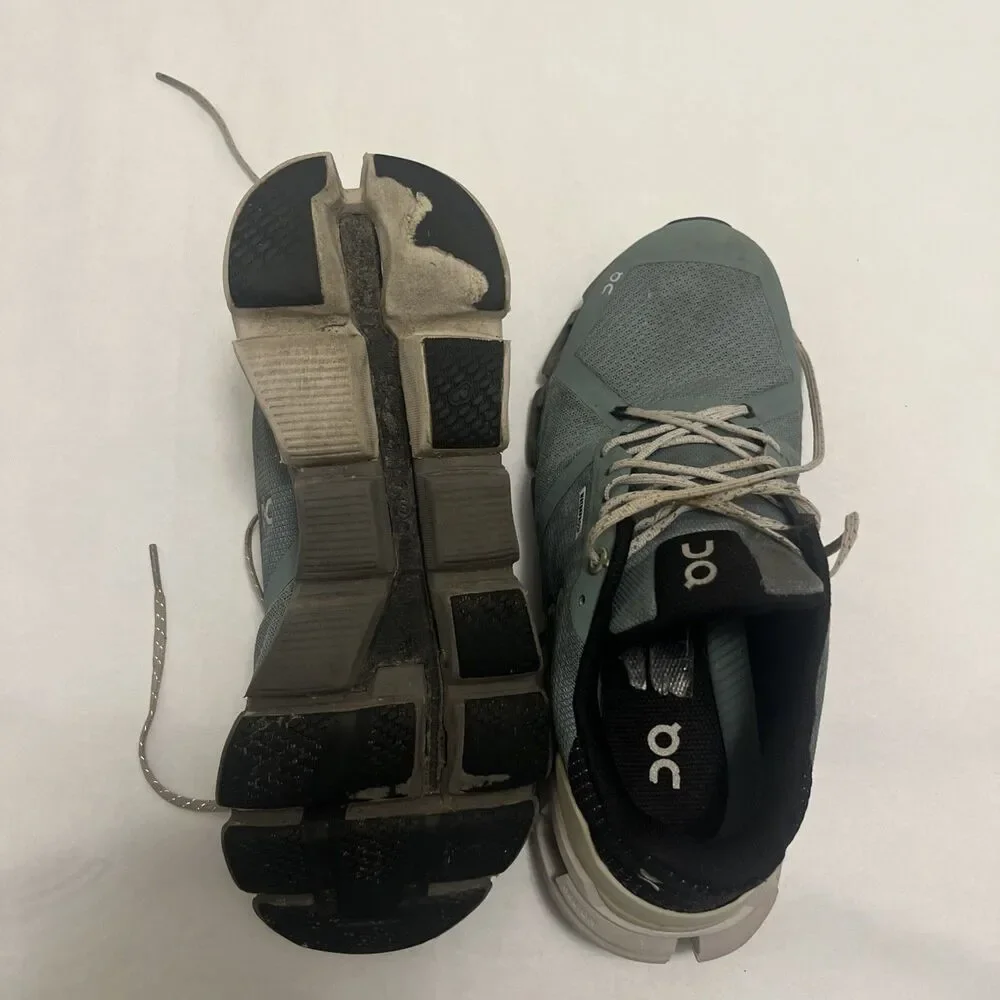 ON Cloud Shoes, Womens Size Blue White Cloudtec Road Running Trainer Lace Up 8 W
